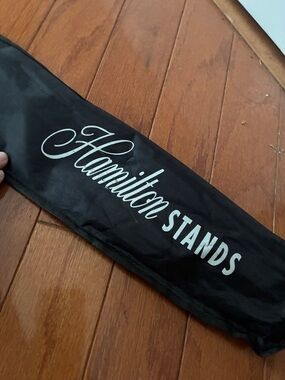 Hamilton on stage Stands Black Carry Bag with White Logo